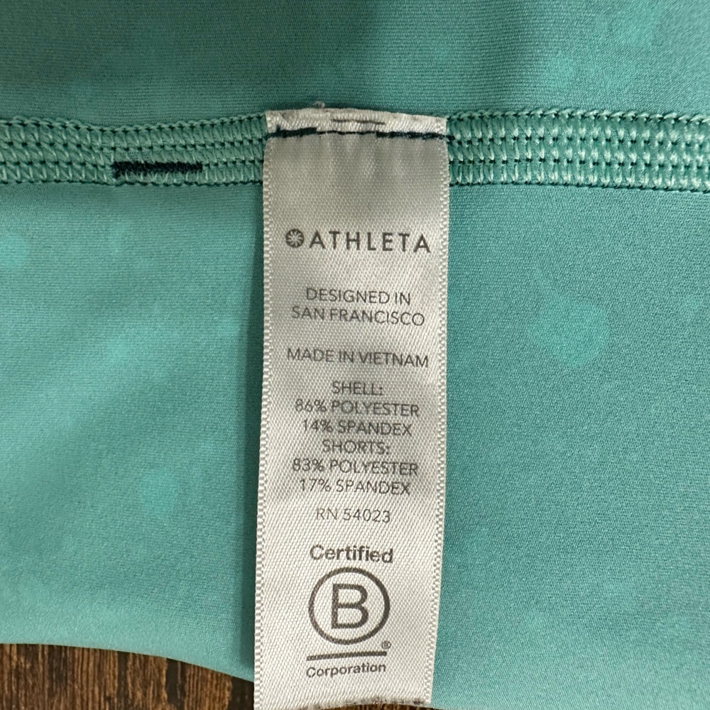 Athleta Hiit It 2 in 1 Short Women’s Size Small Teal Blue - Picture 4 of 6
